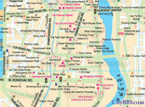 清迈地图 清迈旅游、商业、交通地图大全