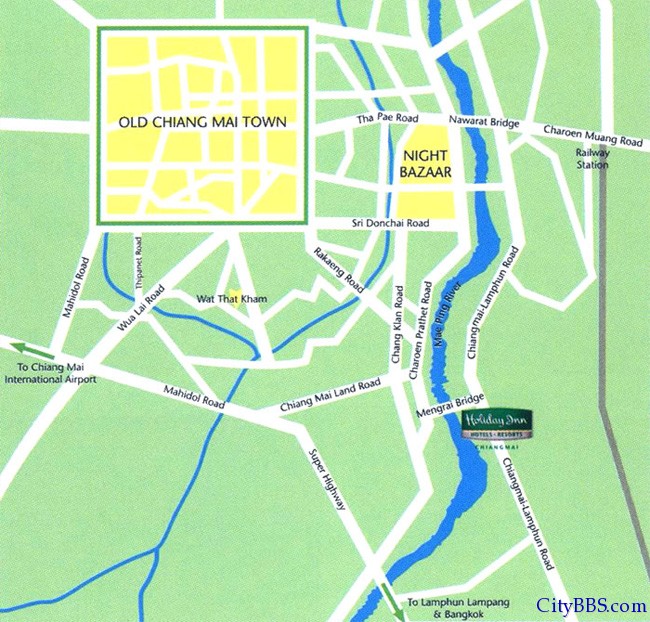 清迈地图 清迈旅游、商业、交通地图大全