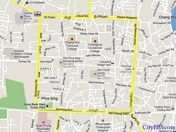 清迈地图 清迈旅游、商业、交通地图大全