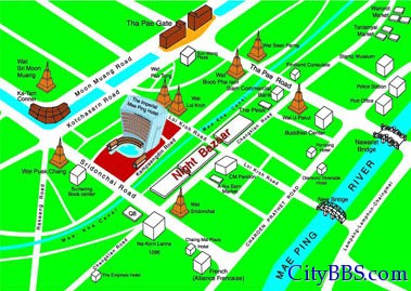 清迈地图 清迈旅游、商业、交通地图大全