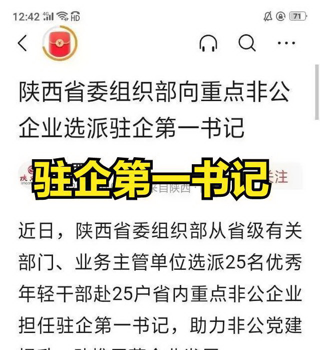 陕西省委组织部向25家省内非公企事业单位派驻25名党建第一书记 陕西省委组织部向25家省内非公企事业单位派驻25名党建第一书记
