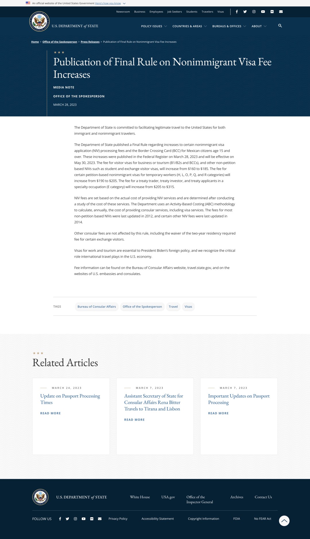 商务或旅游访问签证(B1/B2s和BCCs),以及其它非申请类非移民签证,如学生和交流访问者签证的费用,将从16 ... 商务或旅游访问签证(B1/B2s和BCCs),以及其它非申请类非移民签证,如学生和交流访问者签证的费用,将从16 ...