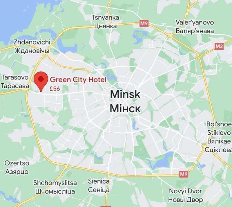 明斯克绿城酒店MAP 明斯克绿城酒店MAP