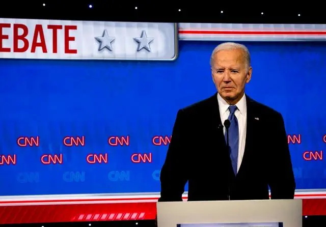 辩论现场的拜登