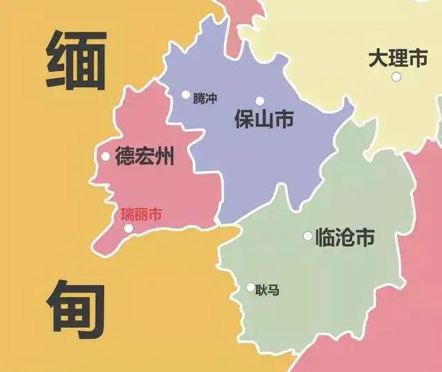 德宏全州5个县市