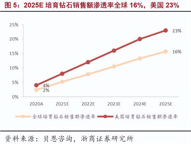 培育钻石销售额渗透率
