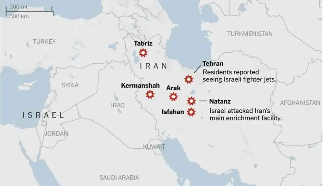 袭击目标包括伊朗多个重要目标 袭击目标包括伊朗多个重要目标
